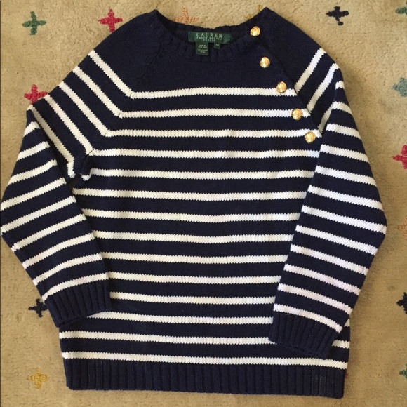 Ralph Lauren Petite Striped Sweater - Picture 2 of 5